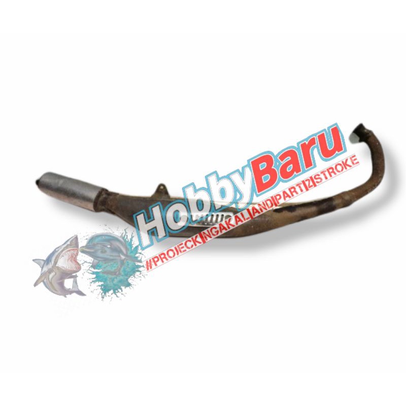 knalpot satria 2 tak hiu lumba standar original