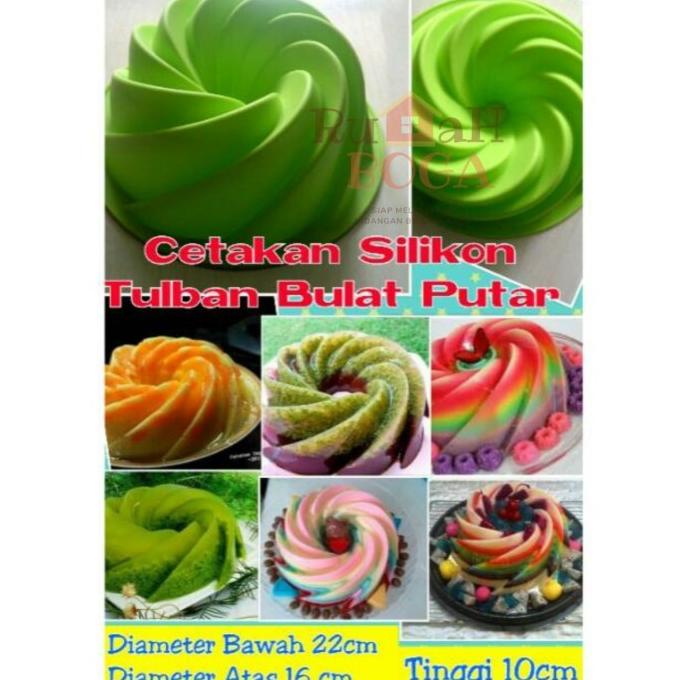@@@@] Cetakan Loyang Kue Cake Bolu Kukus Puding ULIR Silikon Silicon BESAR
