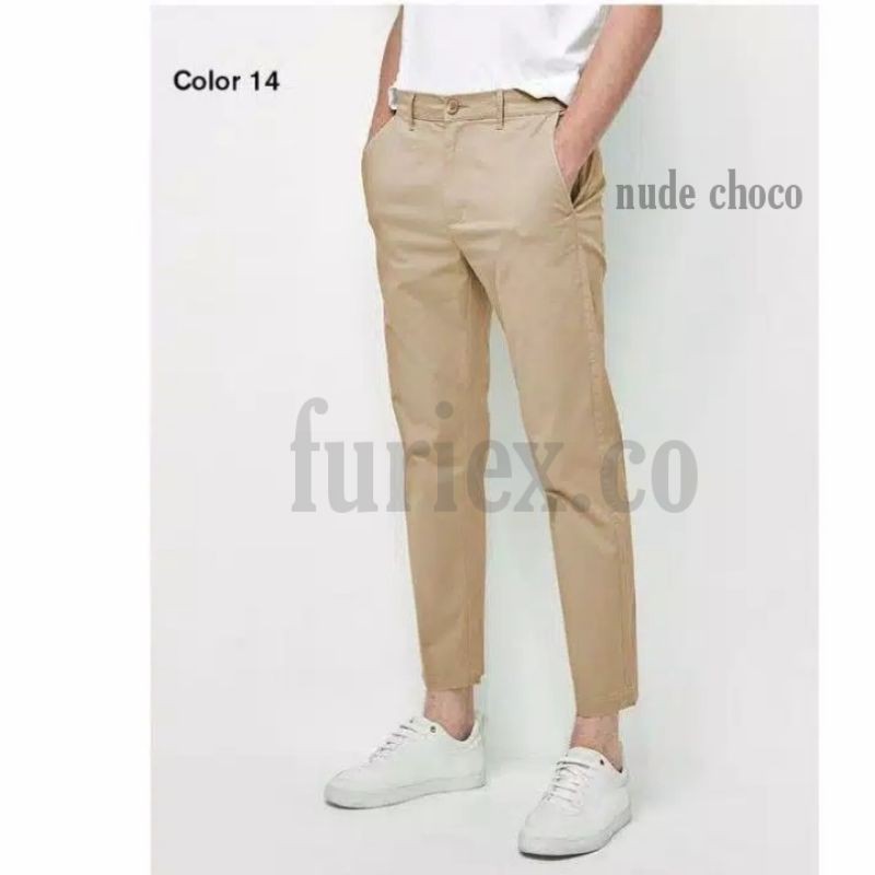 Celana Chino Smart Chino Ankle Pants Kekinian SLIM FIT Stretch Magic Waist