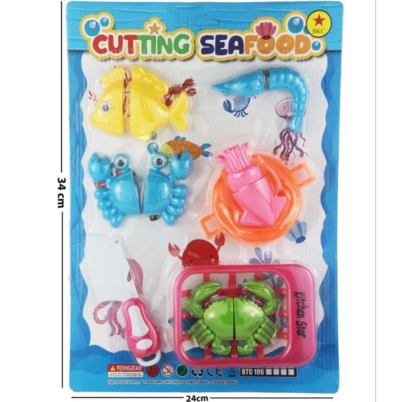 Mainan hewan laut / CUTTING SEAFOOD TOY