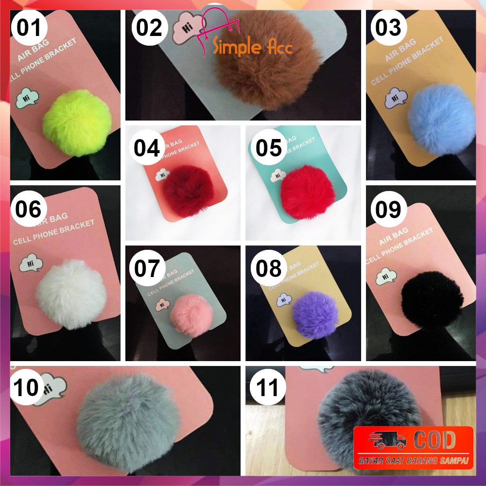 ~COD~ DO-C80-82 Popsocket Karakter Kartun 3D Korea / Bulu Popsoket Aksesoris HP Murah-Popsocket Bulu