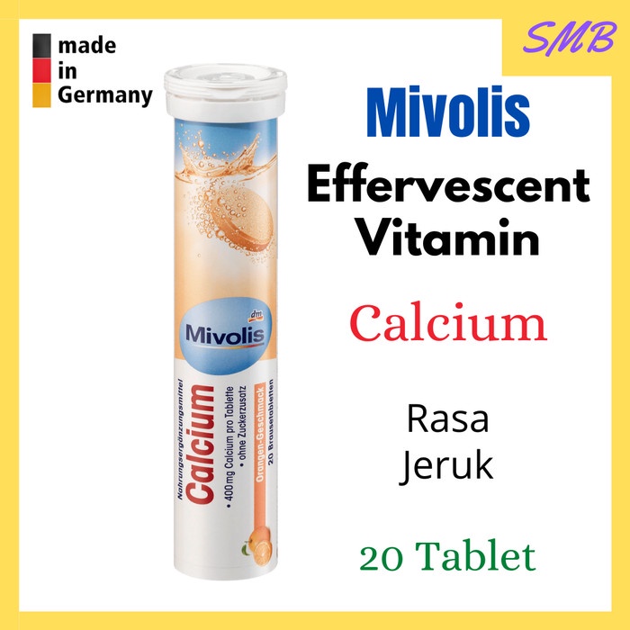 Mivolis DM Calcium CDR Asli Jerman 20 Tablet Effervescent Kalsium