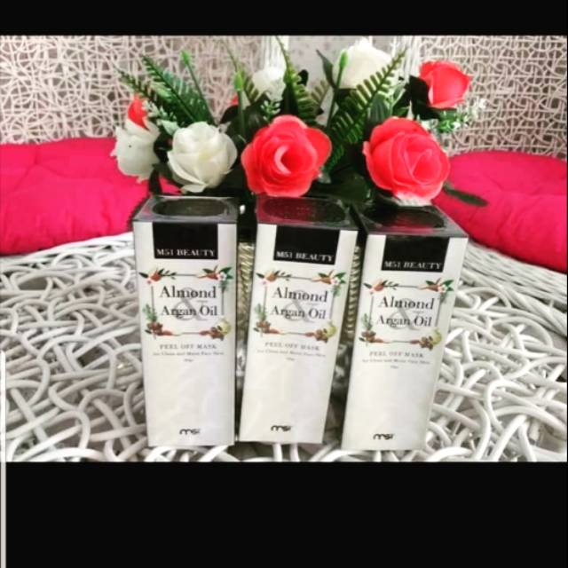 MASKER ALMOND ARGAN OIL MSI (Paket Plus Pin)