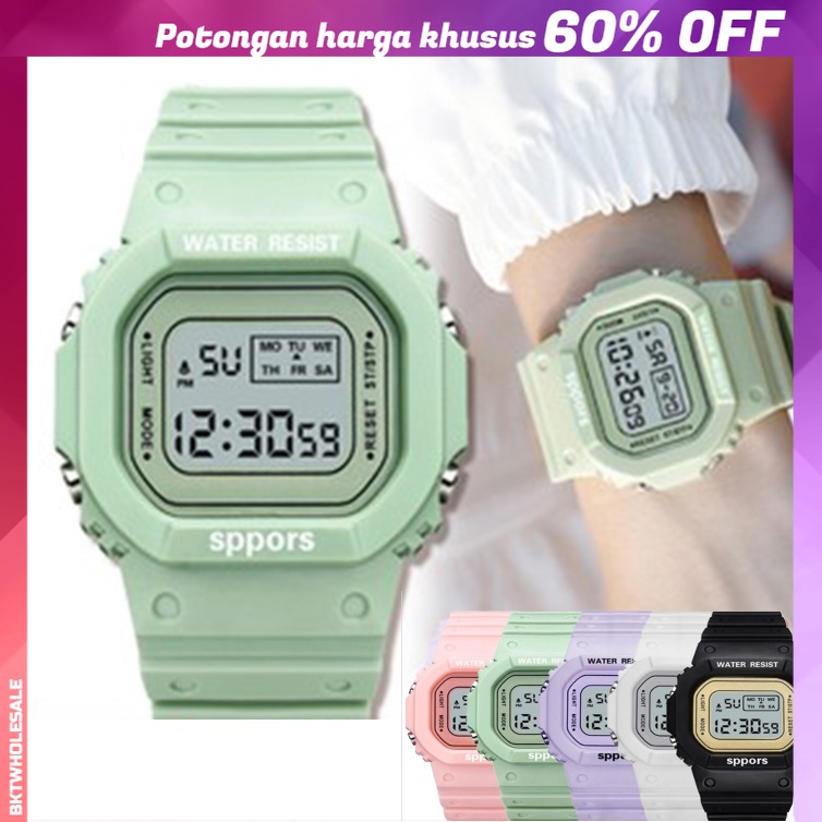 JAM TANGAN DIGITAL RUBBER PRIA WANITA GROSIR MURAH KARET SPORT LED JAM