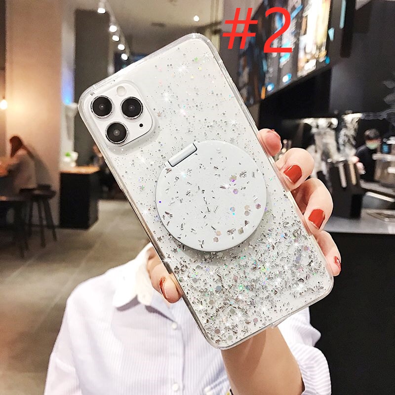4Colors！Casing Mirror Case iPhone 6 6S 7 8 + Plus SE 2020 11 12 Pro Max X XR XS Max Glitter Starry Sky