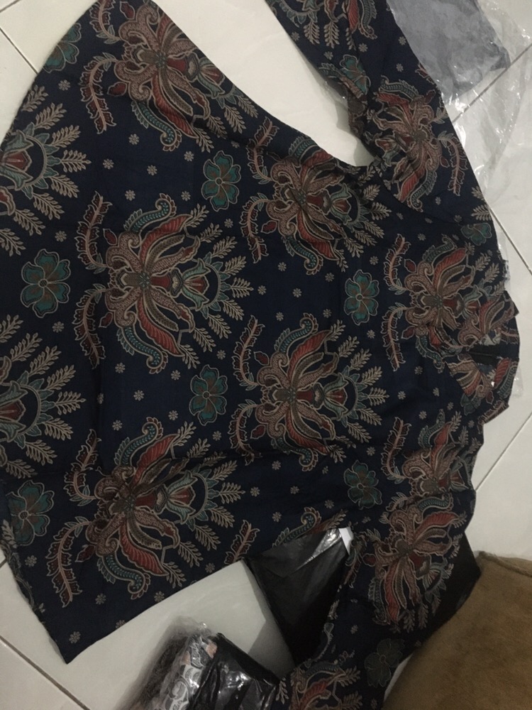 [cod] Tey-17 Batik Wanita Asj Sa Hrb026 Kenongo Kemeja Tosca Pendek