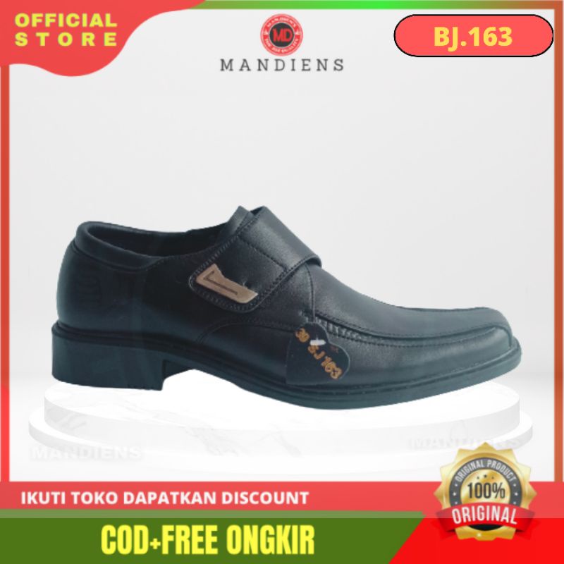 MANDIENS  SJ163 Sepatu Kulit Asli Pantofel Pria Original Medali Export Quality