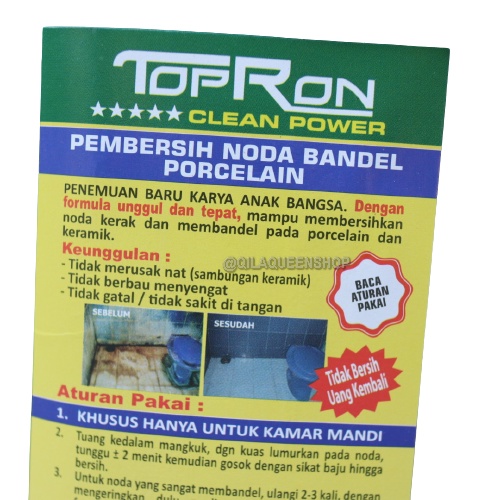 Topron Clean Power Original 100% - Topron Pembersih Kerak Kamar Mandi, Lantai + Gratis Kuas Cantik,VIRAL