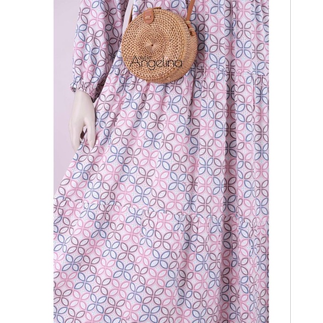 Dress Batik Kawung Pink by Atelier Angelina