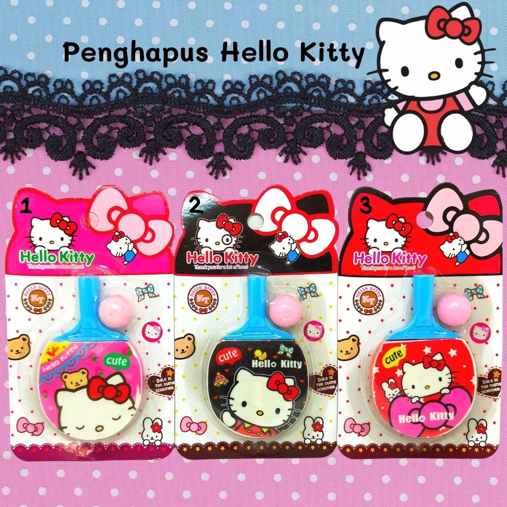 

Penghapus Lucu Karakter Hello Kitty Ping Pong (3 warna)