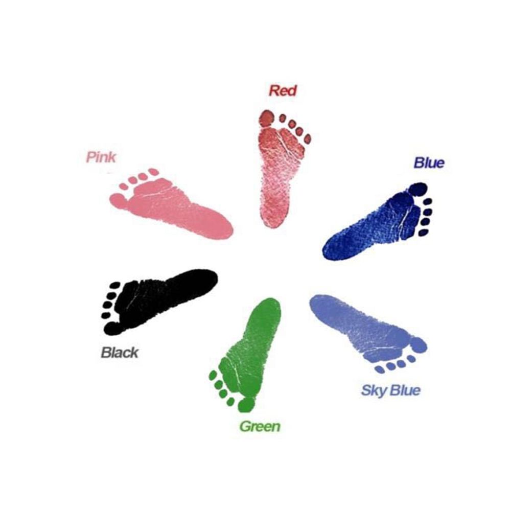 ELEGANT Doesn’t Touch Skin Infant Stamp Clean Touch Gift Ink Pad Mess-free Safe Handprint Non-toxic Imprint Perfect Souvenir/Multicolor