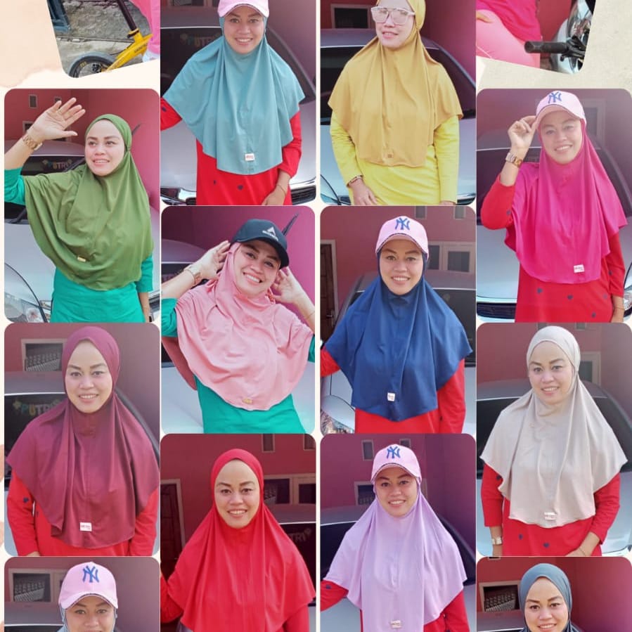 hijab bergo jersey tali maryam