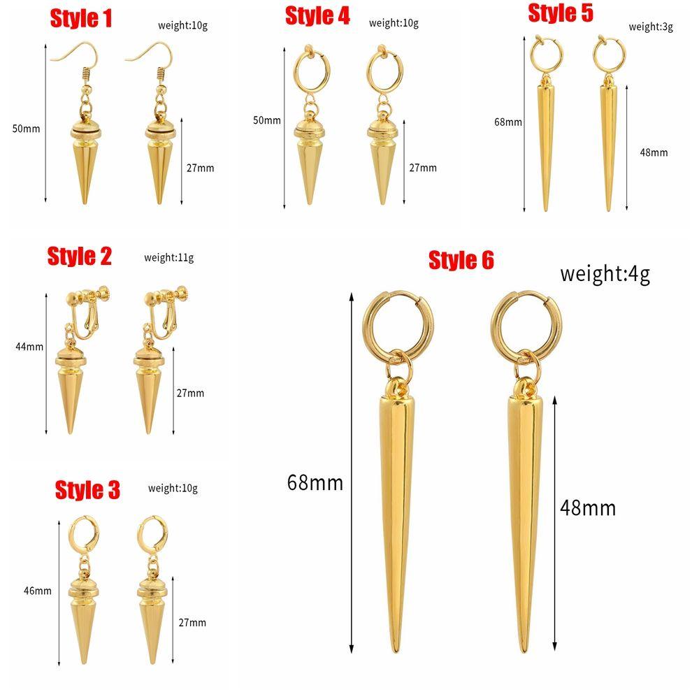 Anting Nanas SPY X Keluarga Anting Emas Perhiasan Hadiah Wanita Pria Emas Tapered Pendant Ear Clip