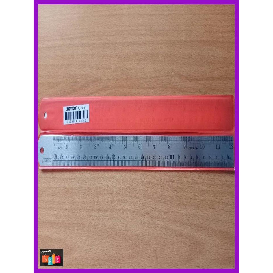

Silutala- Ruler Stainless / Penggaris Besi - Joyko - 30 Cm -Ori.