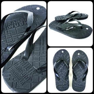 Sandal wudhu emboss Hitam sandal masjid sendal musholla sandal bakiak wudhu  - Raqilla Shop