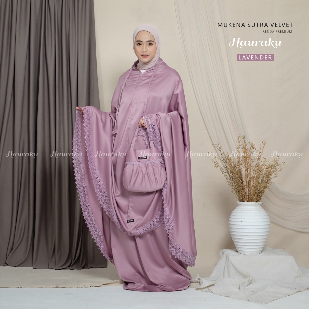 Mukena Dewasa 2 In 1 Sutra Velvet Renda Premium