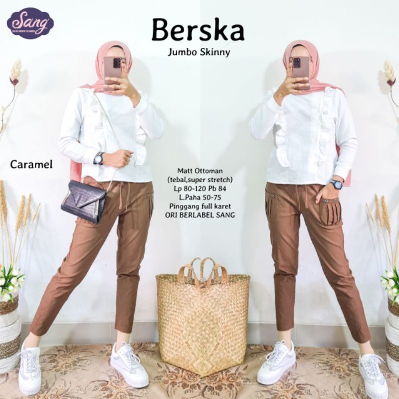 CELANA BAGGY PANTS TWILLBERSKA JUMBO SKINNY BY SANG LABEL - CELANA JUMBO WANITA - CELANA PANJANG