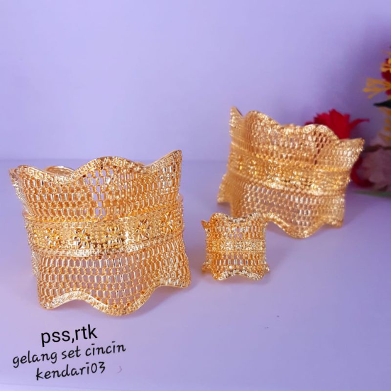 Gelang Bangkok sultan gratis cincin replika emas 24 k,