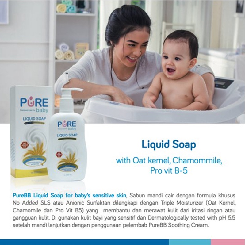 Pure Baby Liquid Soap Pure BB for Sensitive Skin Sabun Mandi Cair Sabun Bayi