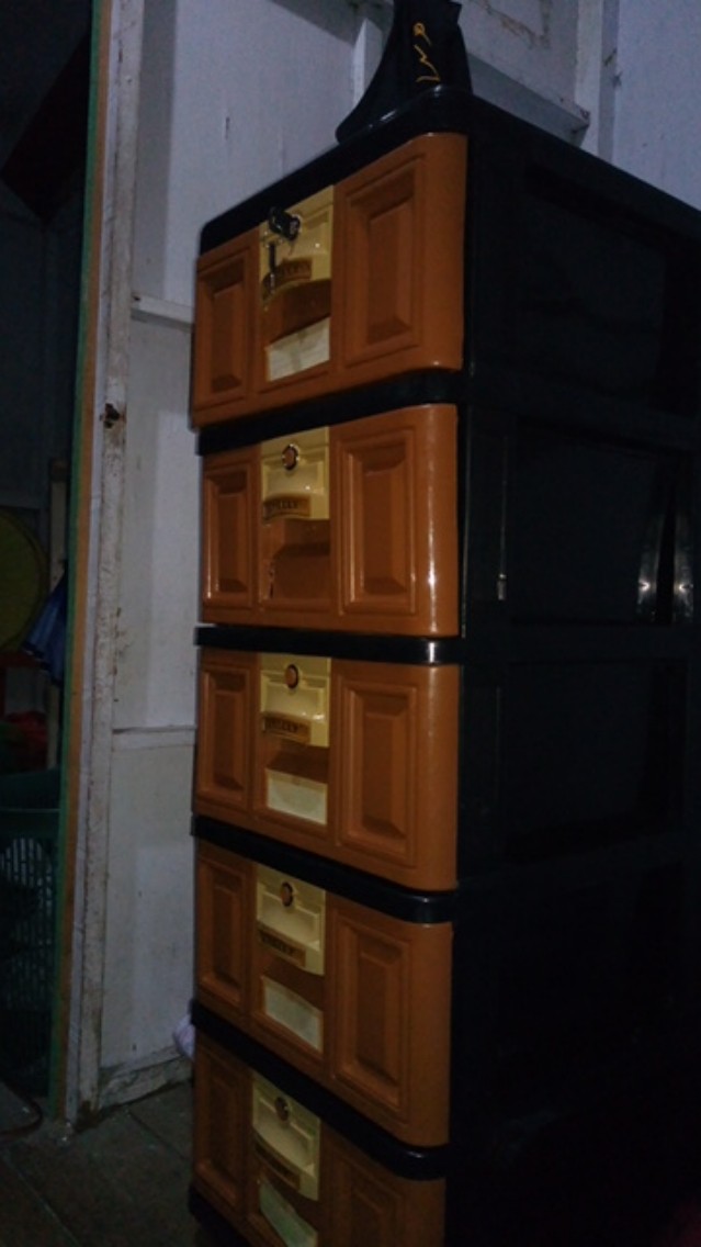 Lemari Plastik Napolly Stb 500 / Rak Plastik Serbaguna / Excel / Laci Plastik 5 Susun