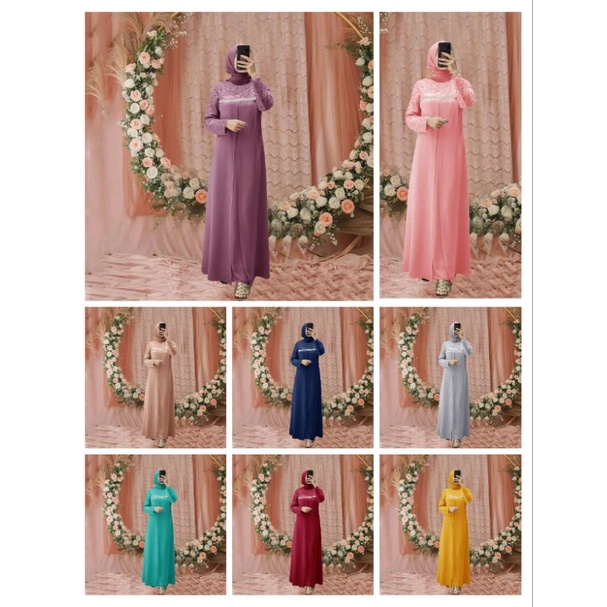 COD✔️PROMO PRODUK TERBARU✅MAXI AULIA PAYET/ MATT MOSCREPE MIX BROKAT/2 UKURAN XL-XXL/BUSANA GAMIS WANITA/PAKAIAN MUSLIM WANITA/GOOD QUALITY