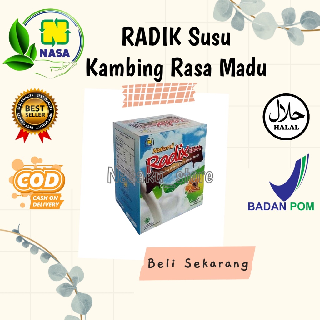 

Radik Susu Kambing Plus Madu Original Nasa Penambah Nafsu Makan dan Berat badan