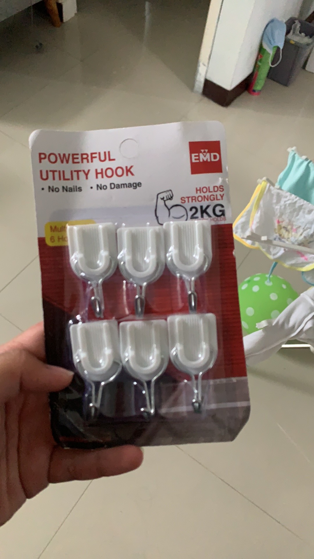 Gantungan Hook Multifungsi / Gantungan Dinding 1 Set Isi 6 Pcs
