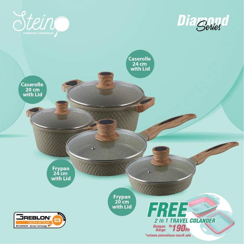 Stein Cookware paket Diamond Panci Set - Steincookware