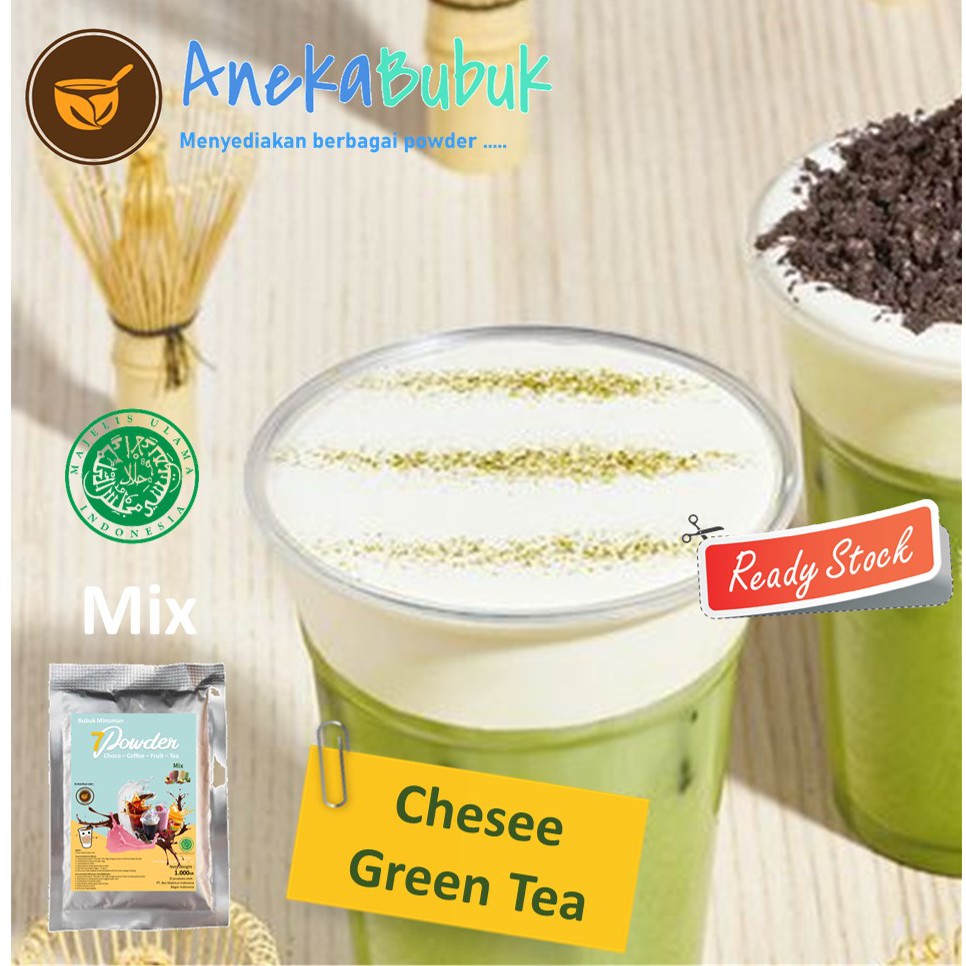 

BUBUK MINUMAN GREEN TEA CHEESE 1KG - CHESEE GREEN TEA POWDER DRINK - ES BOBA GREEN TEA