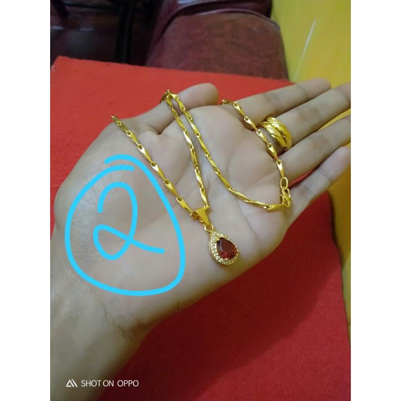 set klg padi mini cincin lapis ems 24k