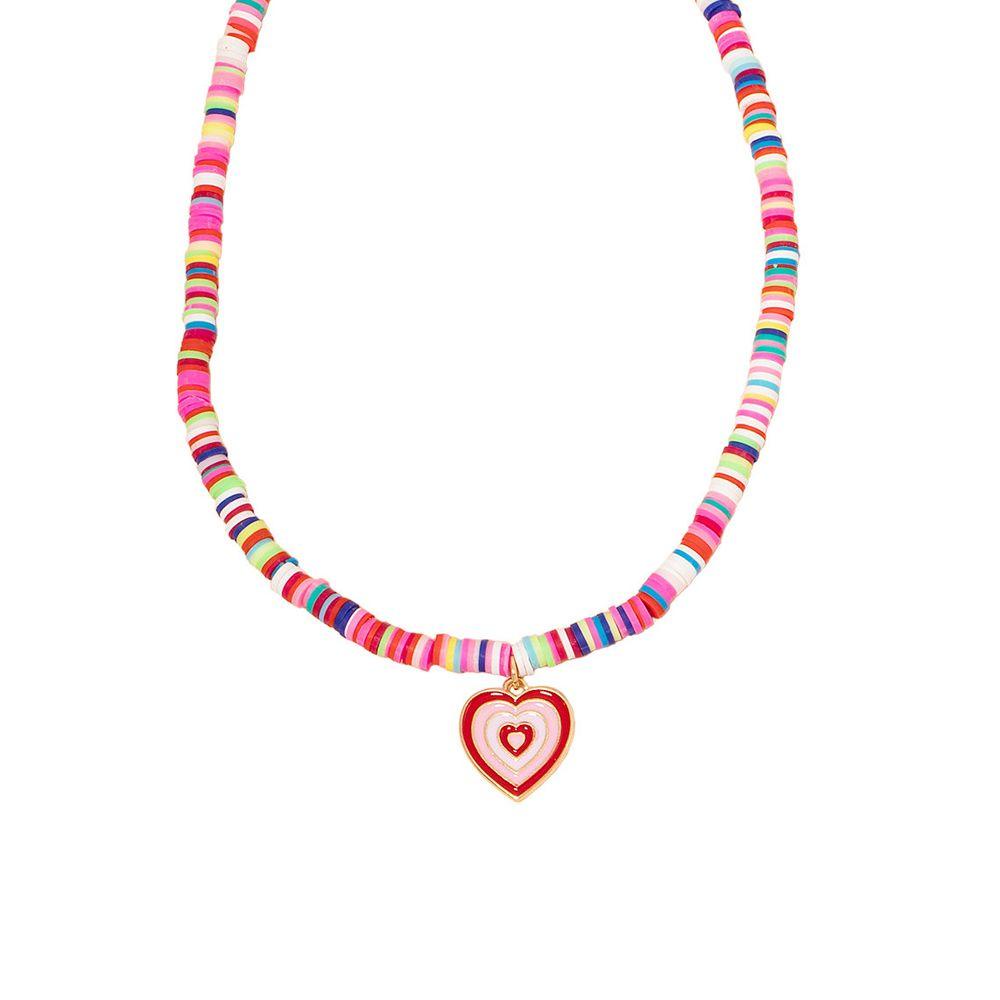 Mxbeauty Kalung Tanah Liat Warna-Warni Kreatif Gaya Nasional Klavikula Rantai Gadis Hadiah Sweater Rantai Sederhana Kalung Korea