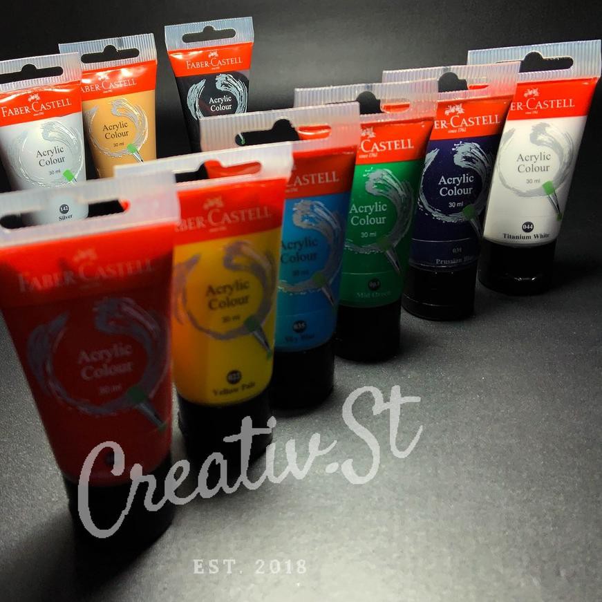 

BIG SALE!! (dtz-655) Cat Acrylic Faber Castell Colour 30 Ml