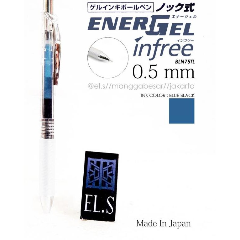 

♞ Pentel Energel Infree 0.5 BlueBlack ✷