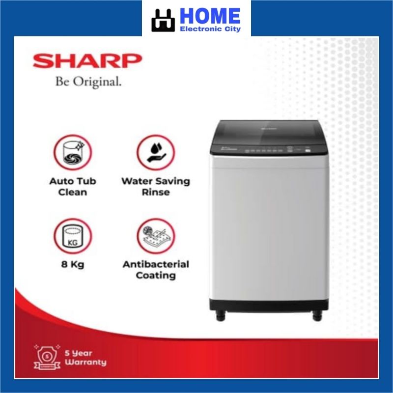 Sharp Mesin Cuci 1 Tabung ES-M8000TGG Garansi Resmi
