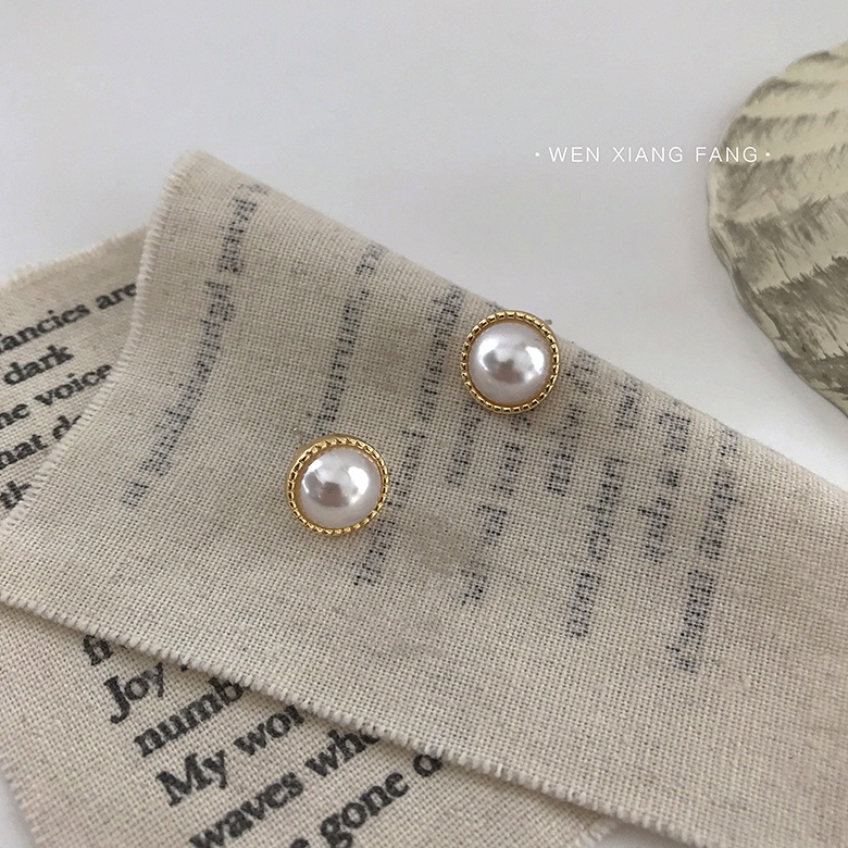 Anting Mutiara Gaya Retro Korea Untuk Aksesoris