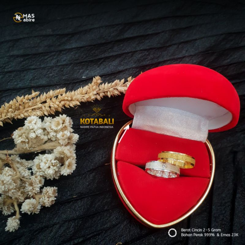 Request Cincin Couple Emas 23K dan Perak 999% | Emasnabire