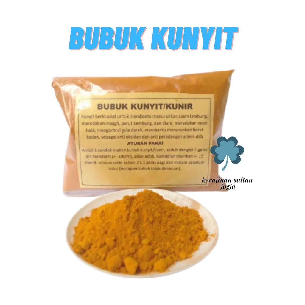 BUBUK KUNYIT / KUNIR / HERBAL ALAMI TAMPA PENGAWET DAN EFEK SAMPING