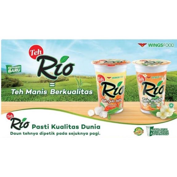 

Minuman Teh Rio Original (1 karton isi 24 cup)