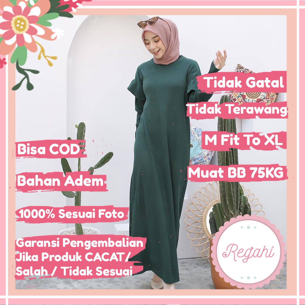 Gamis rajut emerald Gamis polos premium Gamis simple Gamis santai Gamis syari Gamis busui