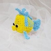 boneka rajut flounder ( gantungan kunci)