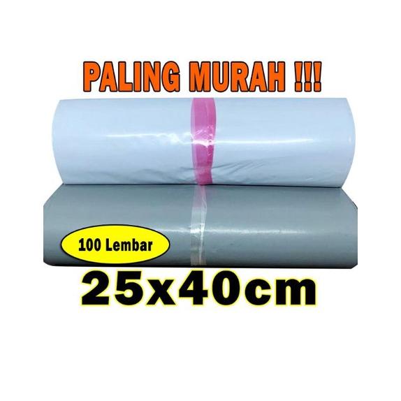 

[(BAYAR DITEMPAT) 100lbr 25x40 plastik polymailer / kantong kurir / plastik packing lem / amplop plastik / polymailer