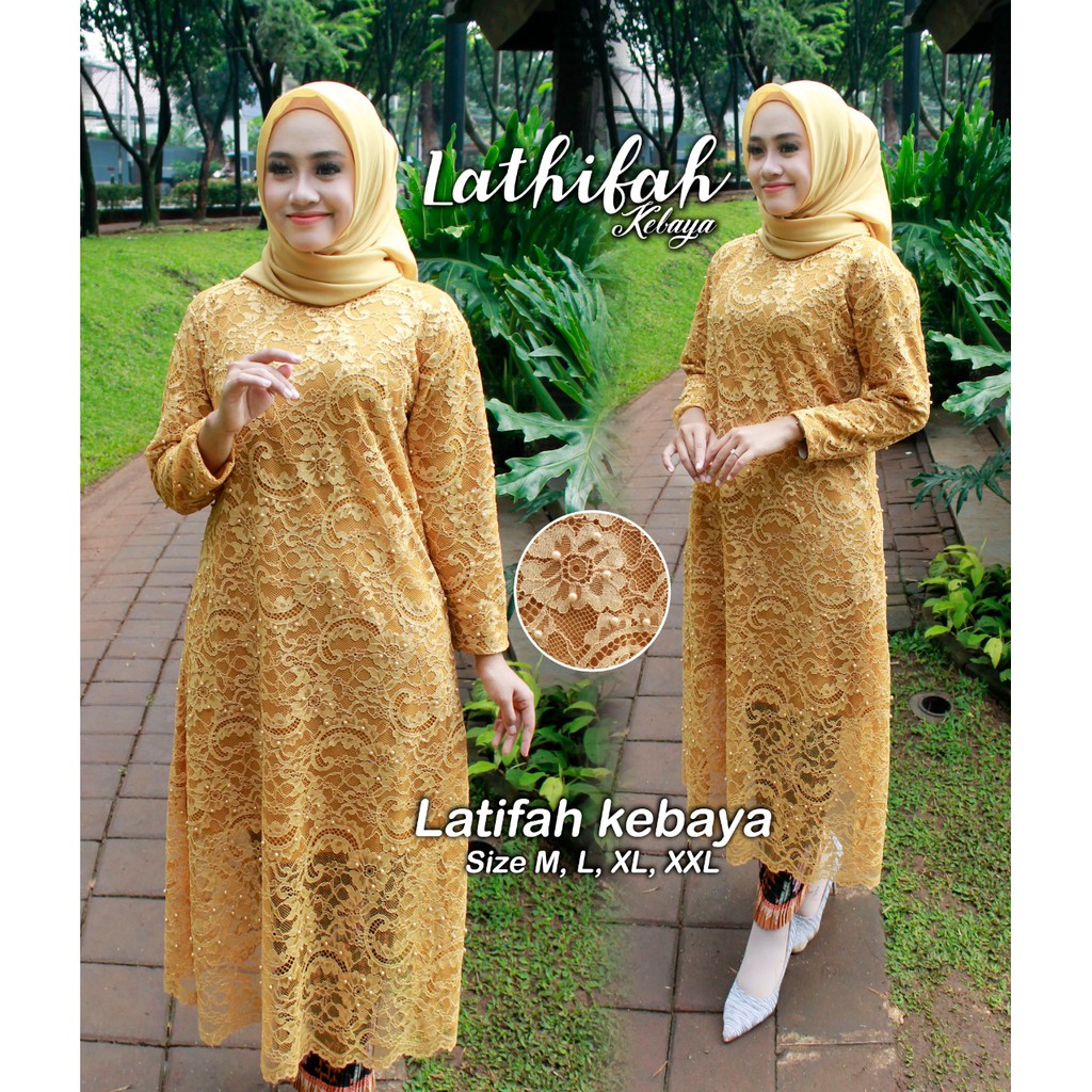 kebaya set brukat tunik mutiara terlarisss