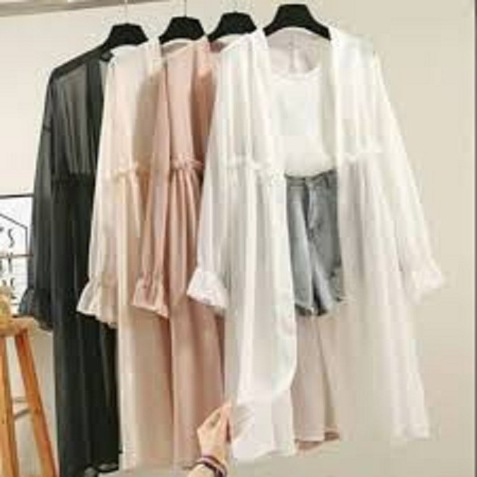 Delaya Basic Casual Cardigan Outer Wanita Murah 2023