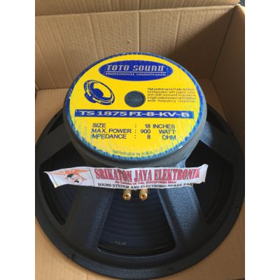 speaker toto ts 1875 18inch Terlaris