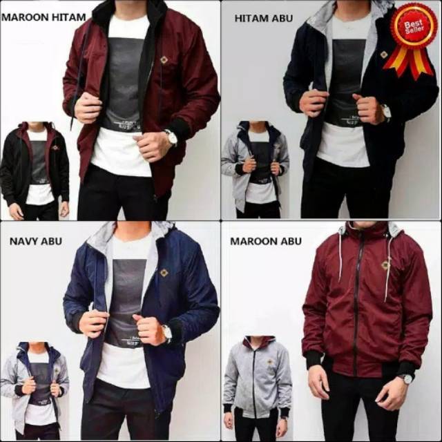 Jaket bulak balik parasut M-L-XL-XXL