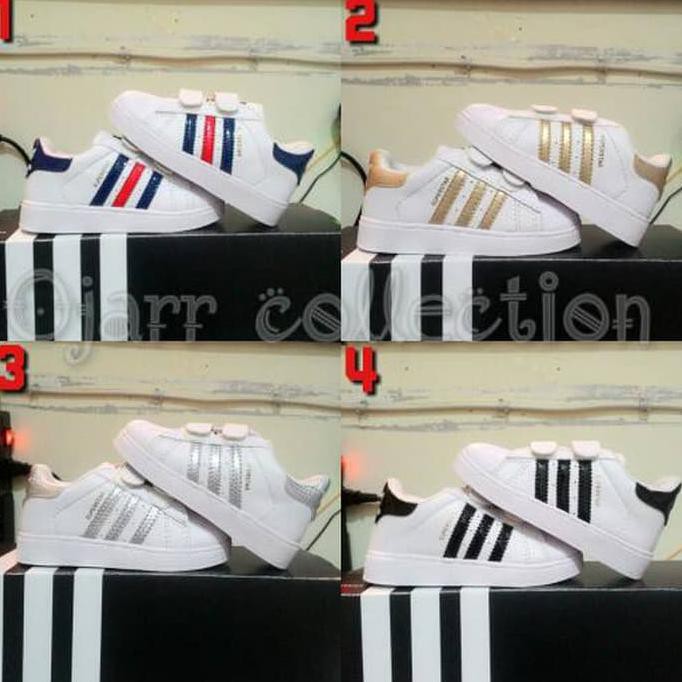 Sepatu Adidas Superstar Anak Cewek Cowok Laki Perempuan 2 3 4 5 Tahun