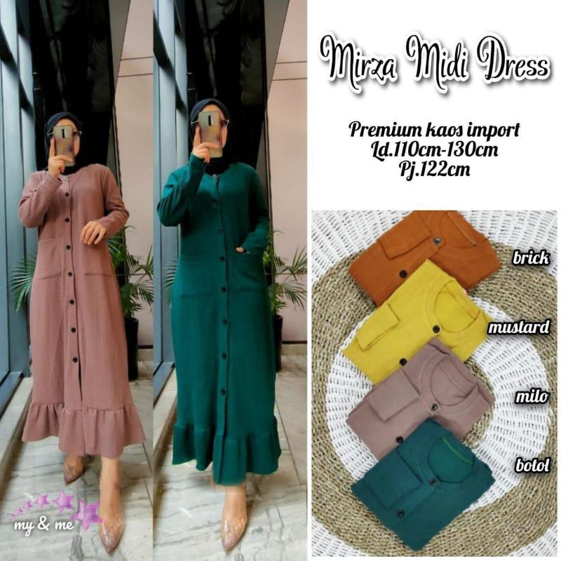 Mirza midi dress - dress kaos - dress midi - kaos import