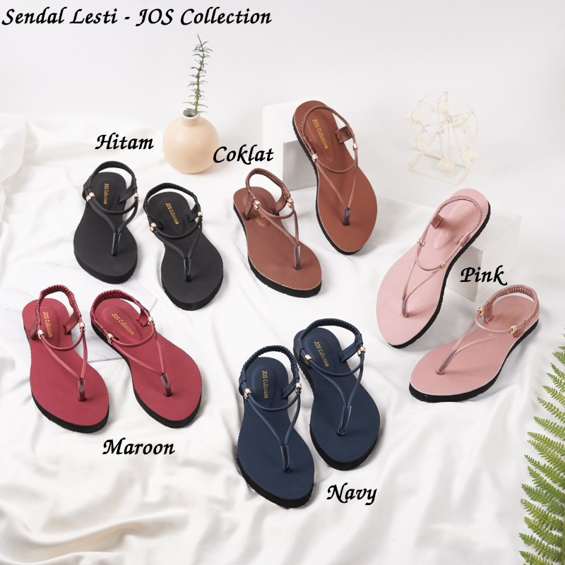 Sandal Wanita Tali Belakang Alas Karet -  Lesti by JOS Collection