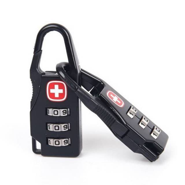 Kunci Gembok Koper Swiss / Kunci Pengaman Zipper Lock Code Password Angka