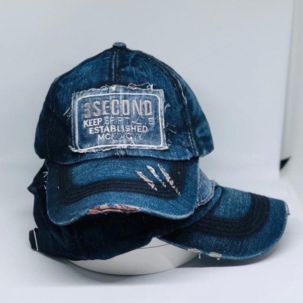 Topi Baseball Pria Distro Jeans Original Keren Import Murah/ Topi Pria Model Sobek Bahan Denim